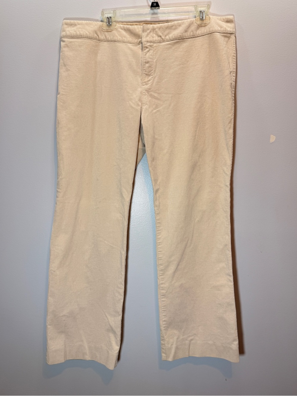 GAP Cream Straight-Leg Corduroy Pants